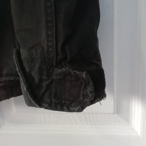 Womens TNA Military Jacket Size Small Cotton Army Cargo Coat Black Retro - Picture 6 of 16